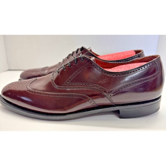 Bostonian Mens 9.5 C/A Made In The USA Leather Wingtip Oxfords Oxblood Color‎ main image 11